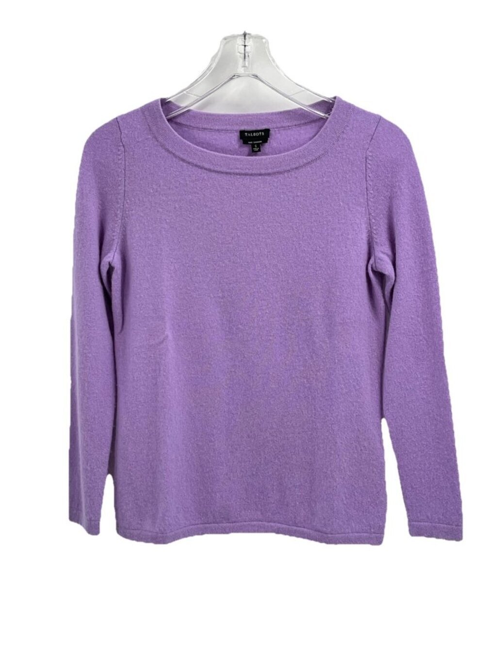 Talbots Purple Pure Cashmere Sweater Sz Small Lavender Crewneck Soft Luxury Knit
